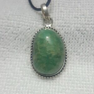 Amazonite Gemstone 925 Silver Pendant Necklace
